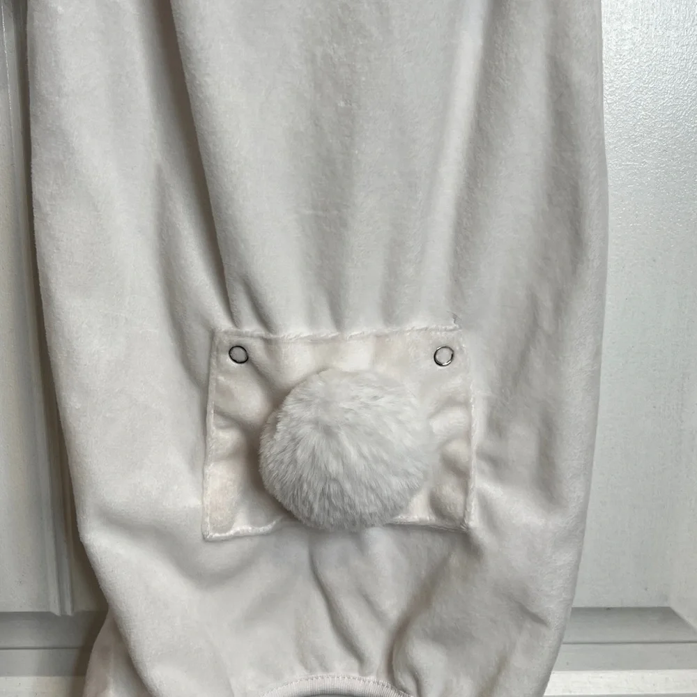 Top Paw White‎ Pink Gingham Accent Easter Bunny Hooded Dog Onesie. Large. NWT.